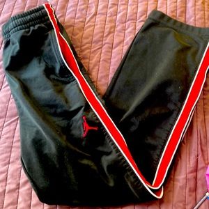 Jordan black and red sweatpants